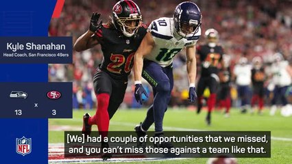 Shanahan rues poor offensive performance as Seahawks clinch No.1 seed