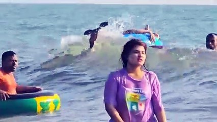Cox's Bazar sea beach swimming video কক্সবাজার সমুদ্র সৈকত সুগন্ধ পয়েন্ট।