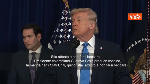 Trump: Presidente Colombia Gustavo Petro stia attento a non farsi beccare