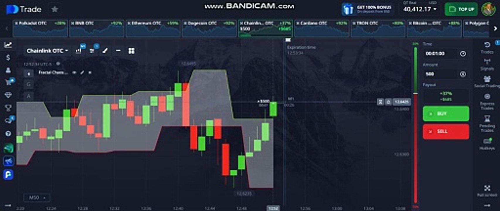 CRYPTO SCALPING For Fast 60 Second Payouts🤫 My Fractal Chaos Bands Breakout Strategy HIGH WIN RATE