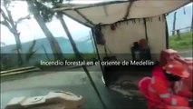 Incendio forestal en el oriente de Medellín es atendido por Bomberos