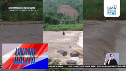 Ilang lugar sa Negros Oriental, binaha at nagka-rockslide nitong weekend | Unang Balita