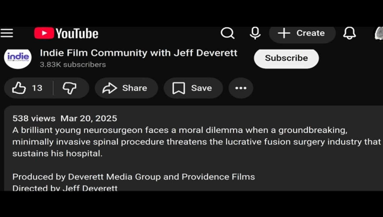 Neuro-Spine MD Ara Deukmedjian Writes & Produces Spine Scam The Movie - Sept. Premiere In San Diego