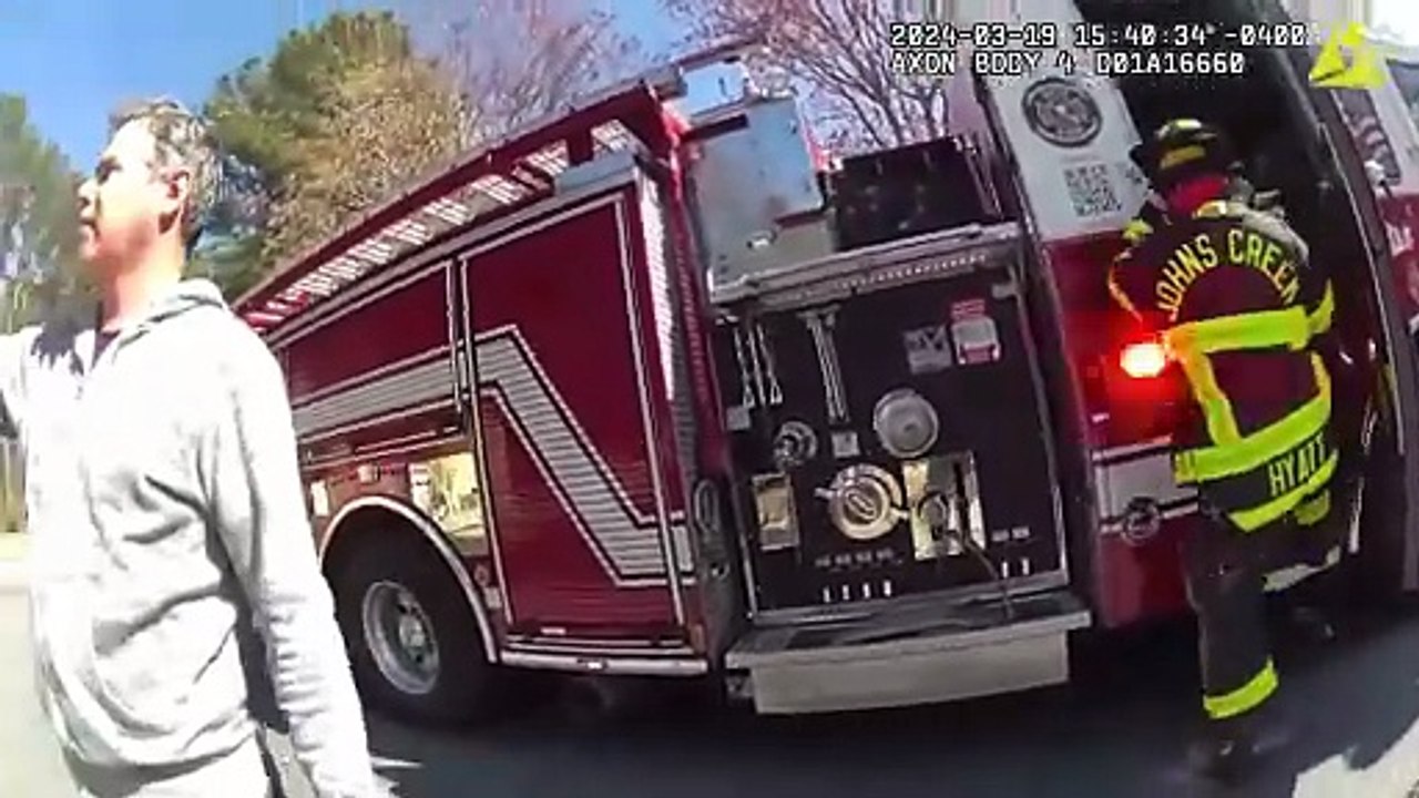 Johns Creek, GA Bodycam: Range Rover Rollover & Car Fire — Sunroof Rescue