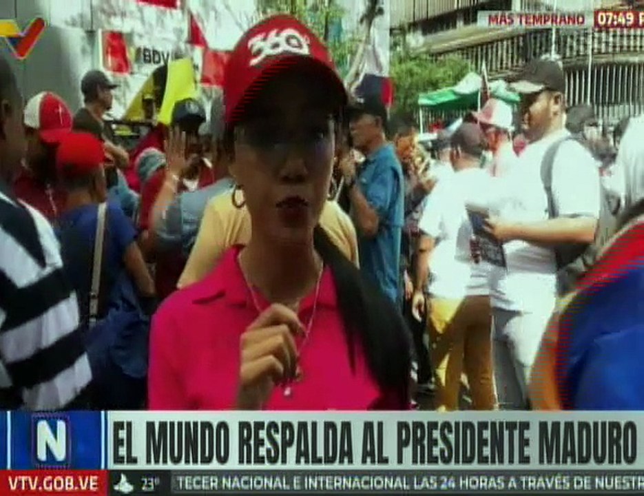 Pueblo venezolano salió a las calles de Caracas exigiendo respeto a su soberanía