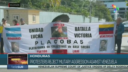 Honduras: Protesters reject military aggression against Venezuela