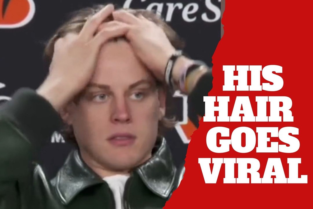 Joe Burrow goes viral for his long hair and facial expressions