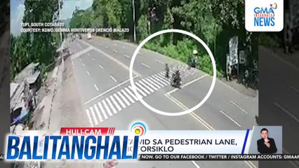 Babaeng tumatawid sa pedestrian lane, nasalpok ng motorsiklo | Balitanghali