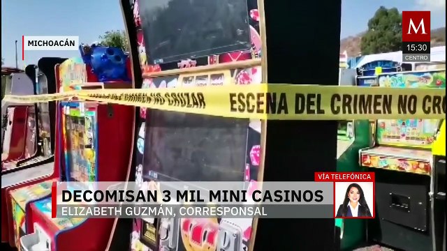 Fueron decomisadas más de 3 mil maquinitas vinculadas al crimen organizado en Michoacán