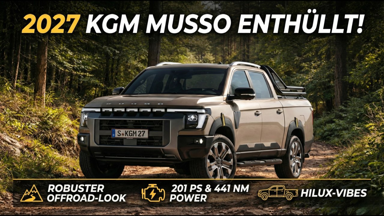 Südkoreas Antwort auf den Ranger? So stark ist der neue 2027 KGM Musso Pickup