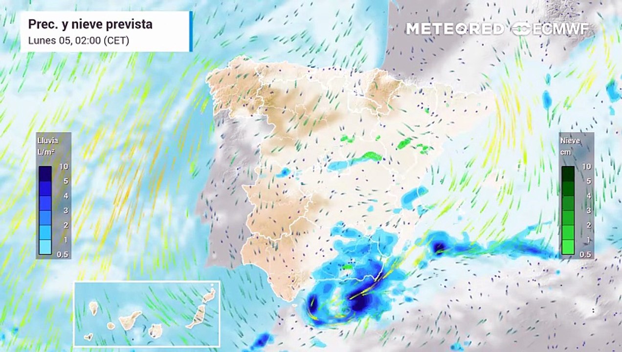 Tiempo en España en vísperas de Reyes de 2026