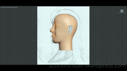 Flame: 3DS MAX Practice Polygon Modeling Head Model Video #109 (01-05-2026)