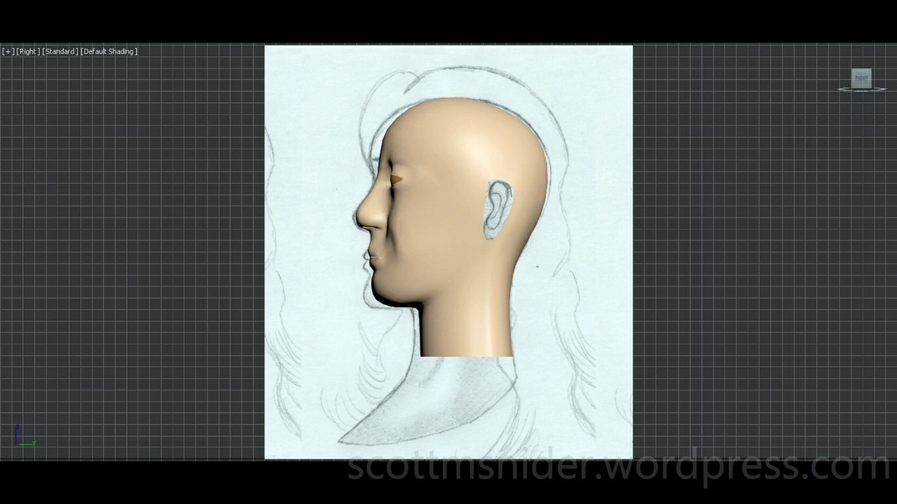 Flame: 3DS MAX Practice Polygon Modeling Head Model Video #110 (01-05-2026)
