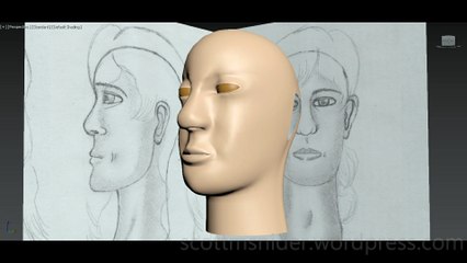Flame: 3DS MAX Practice Polygon Modeling Head Model Video #113 (01-05-2026)