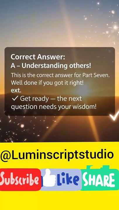 🔥 Question 8 Challenge Only One Choice Can Make the World Better! 🌍  LuminScriptStudio