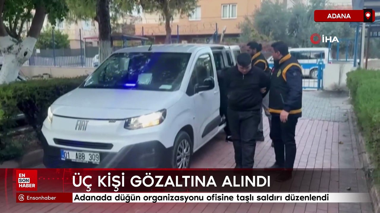 Adanada düğün organizasyonu ofisine taşlı saldırı düzenlendi