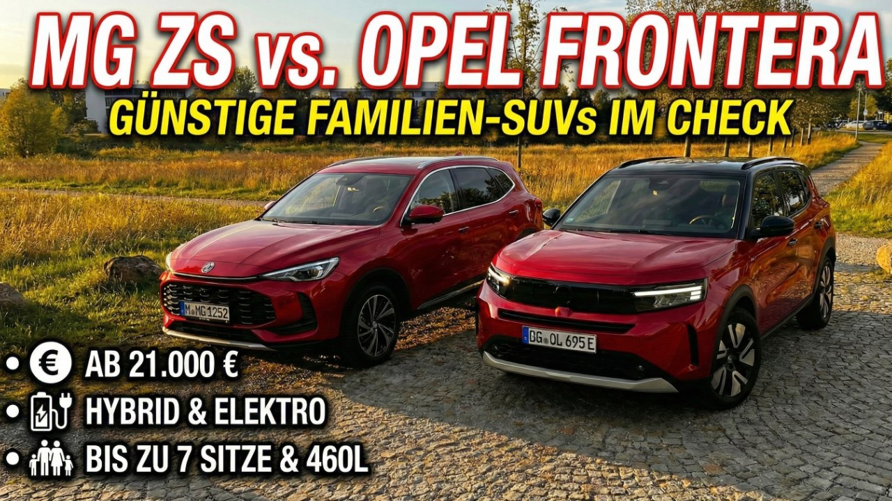 Opel Frontera vs. MG ZS: Preise ab 24.000 € vs. ab 21.000 €
