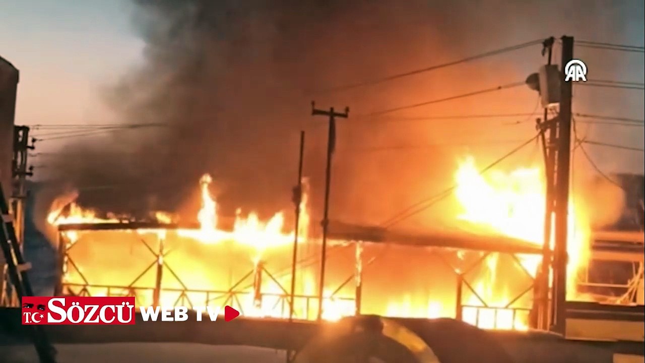 Diyarbakır Eğil'de iş yerinde çıkan yangın söndürüldü