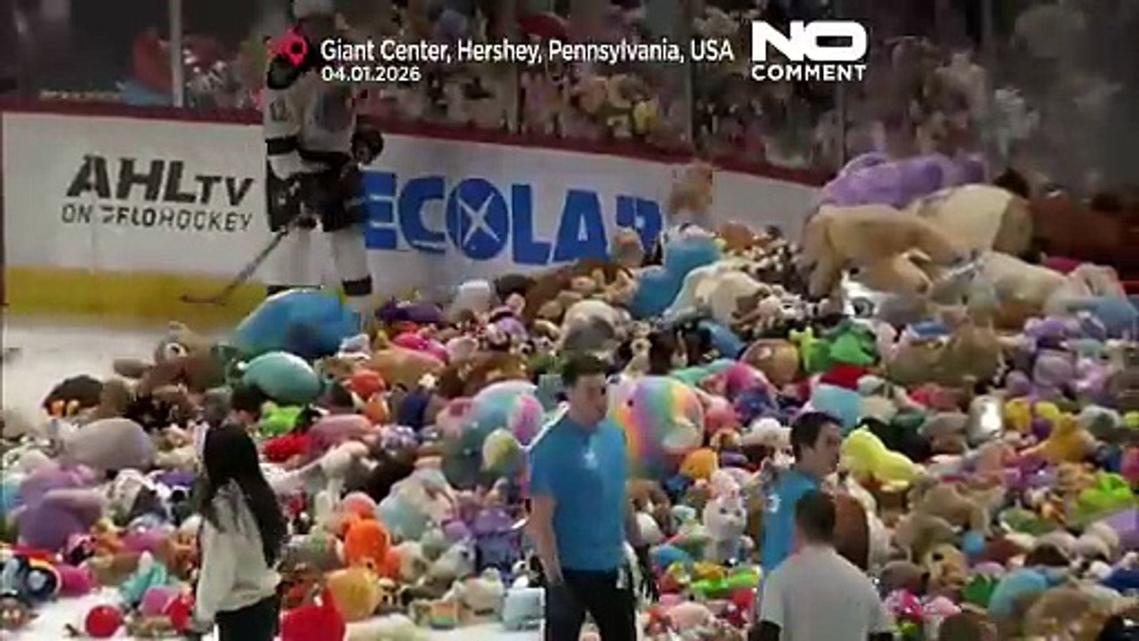 Hershey Bears sammeln bei Teddy-Bear-Toss 81.796 Plüschtiere für lokale Hilfsorganisationen