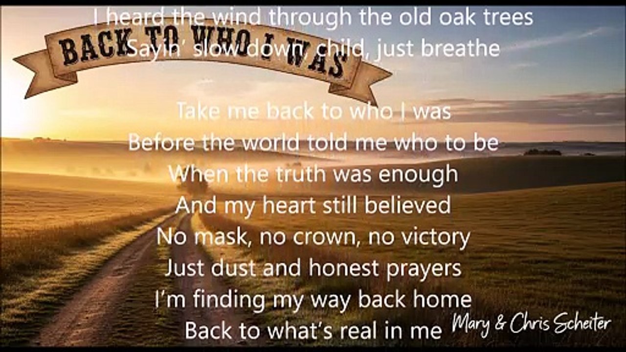 Back to Who I Was - Country Music (Official Lyric Audio)