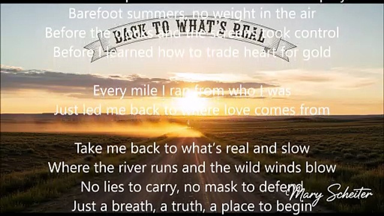 Back to What’s Real - Country Music (Official Lyric Audio)