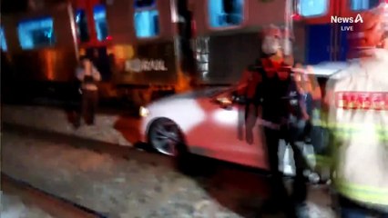 철로 난입해 열차 충돌…만취 운전