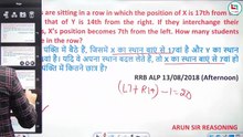SSC CGL Reasoning Class - 04 / Ranking and Comparison Test / Reasoning by Arun Sir