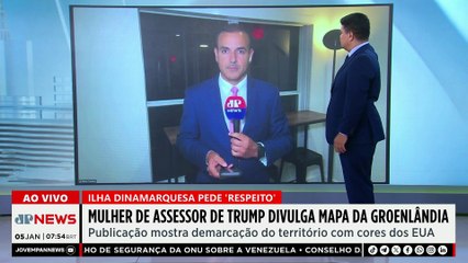 Mulher de assessor de Trump posta imagem da Groenlândia coberta com bandeira dos EUA; bancada opina