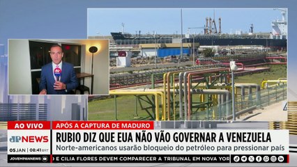 Rubio nega governo dos EUA na Venezuela e fala em bloqueio do petróleo