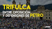Trifulca entre oposición y defensores de Petro en la Plaza de Bolívar; hubo gas y todo | Pulzo