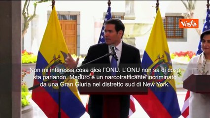 Rubio: Non mi importa cosa dice l'ONU. Maduro un latitante della giustizia USA