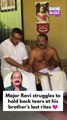 An emotional farewell as Major Ravi mourns the loss of his brother Kannan Pattambi, breaking down during the final rituals. A somber moment that touched many