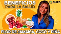 Beneficios para la SALUD de las aguas de coco, piña y flor de Jamaica