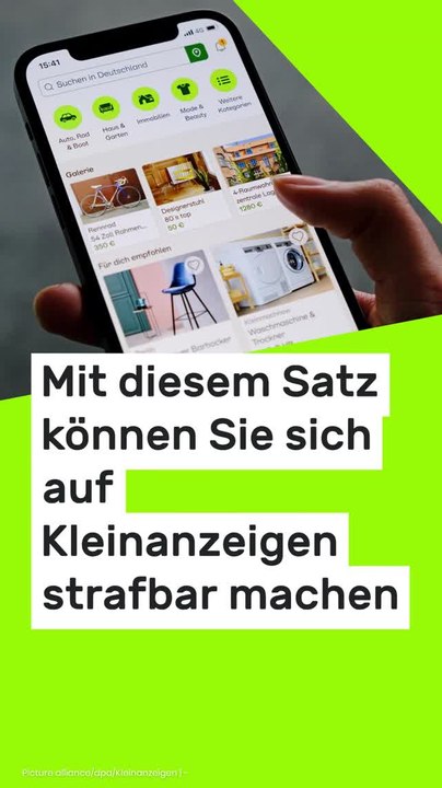 No Glomex Wichtig für Privatverkäufer: Mit diesem Satz können Sie sich auf Kleinanzeigen strafbar machen