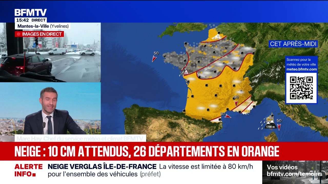 Neige: les bouchons déjà à un niveau "plus qu'exceptionnel" en Île-de-France