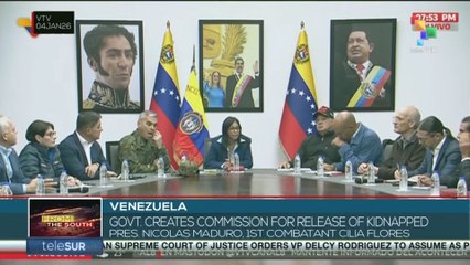Venezuela creates commission release of kidnapped pres. Nicolas Maduro, First Combatant Cilia Flores