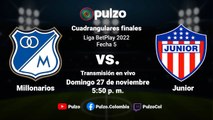 🔴 EN VIVO: Millonarios vs Junior | Cuadrangulares Liga BetPlay | Pulzo