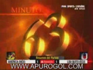 America 1 Liga Universitaria 1 Goles de Escada y Bolaños