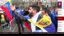 Protestas afuera del juzgado por comparecencia de Nicolás Maduro en Nueva York