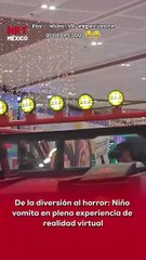 😂🎮  Un niño pasó de disfrutar una experiencia de realidad virtual con movimiento tipo auto… a vivir el peor mareo de su vida.