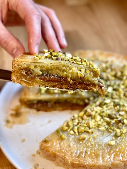 Baklava des Rois ou Ma Galette des Rois 100% Pistache avec un Praliné Maison de Folie