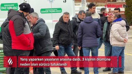 Yarış yaparken yayaların arasına daldı! 3 kişinin ölümüne neden olan sürücü tutuklandı