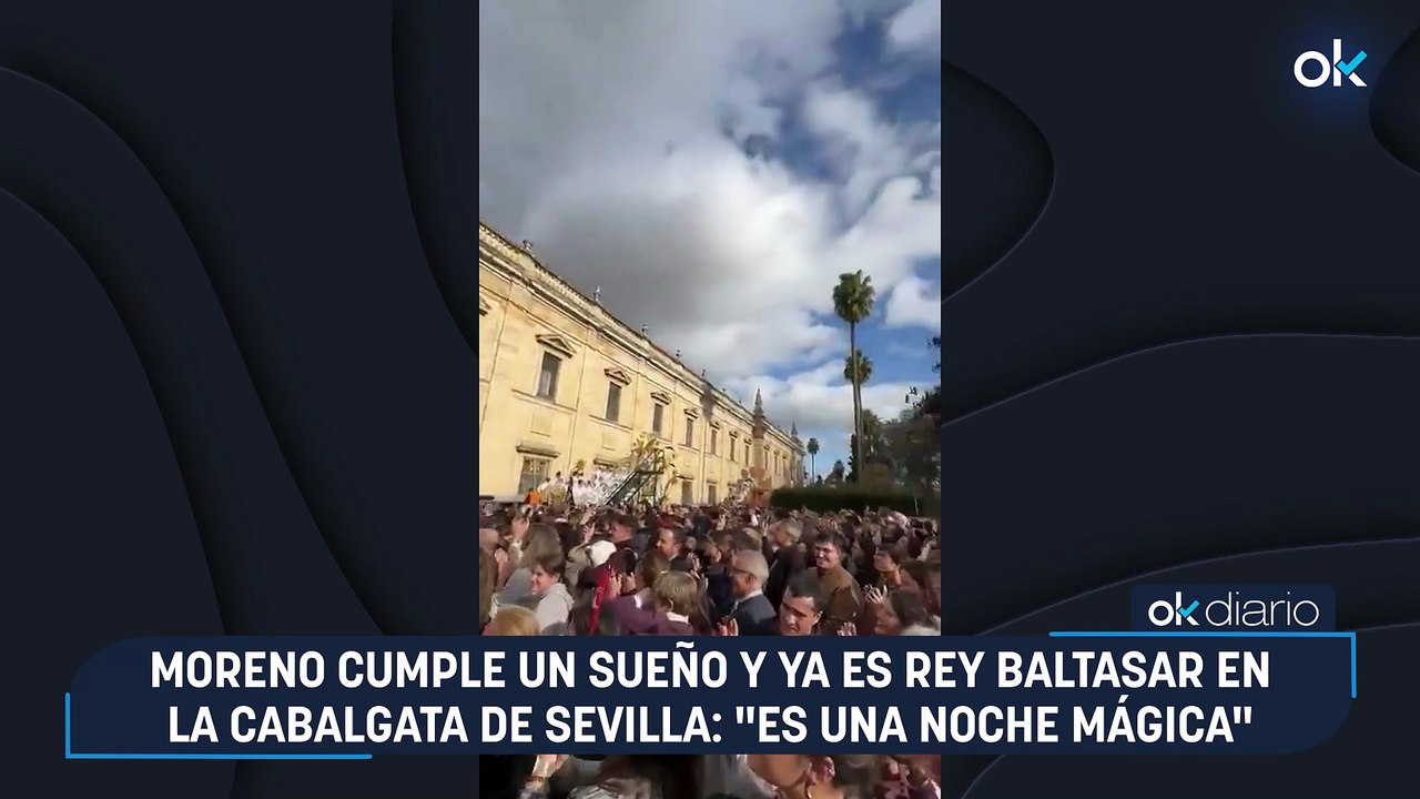 Moreno cumple un sueño y ya es rey Baltasar en la cabalgata de Sevilla: "Es una noche mágica"