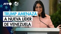 Trump amenaza a la nueva líder en Venezuela, respaldada por los militares