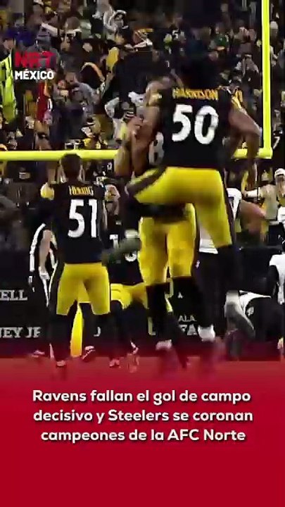 🔥🏈 En un clásico electrizante de la AFC Norte, los Pittsburgh Steelers se proclamaron campeones de la división luego de que los Baltimore Ravens fallaran un gol de campo en los últimos segundos, dejando escapar la victoria.