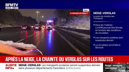 En prévision du verglas, les saleuses sont déjà présentes sur les routes après la neige