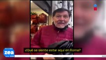 Fernández Noroña es confrontado por un mexicano durante su viaje a Italia