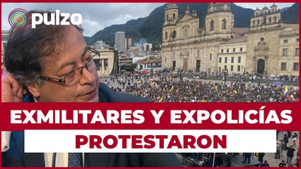 Así fue la protesta de exmilitares y expolicías contra las políticas de seguridad de Petro | Pulzo