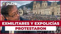 Así fue la protesta de exmilitares y expolicías contra las políticas de seguridad de Petro | Pulzo