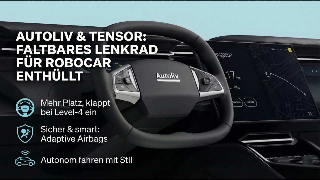 Autonom fahren mit Stil: Lenkrad klappt bei Level-4 ein